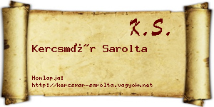Kercsmár Sarolta névjegykártya