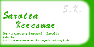 sarolta kercsmar business card