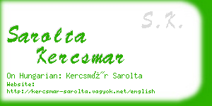 sarolta kercsmar business card